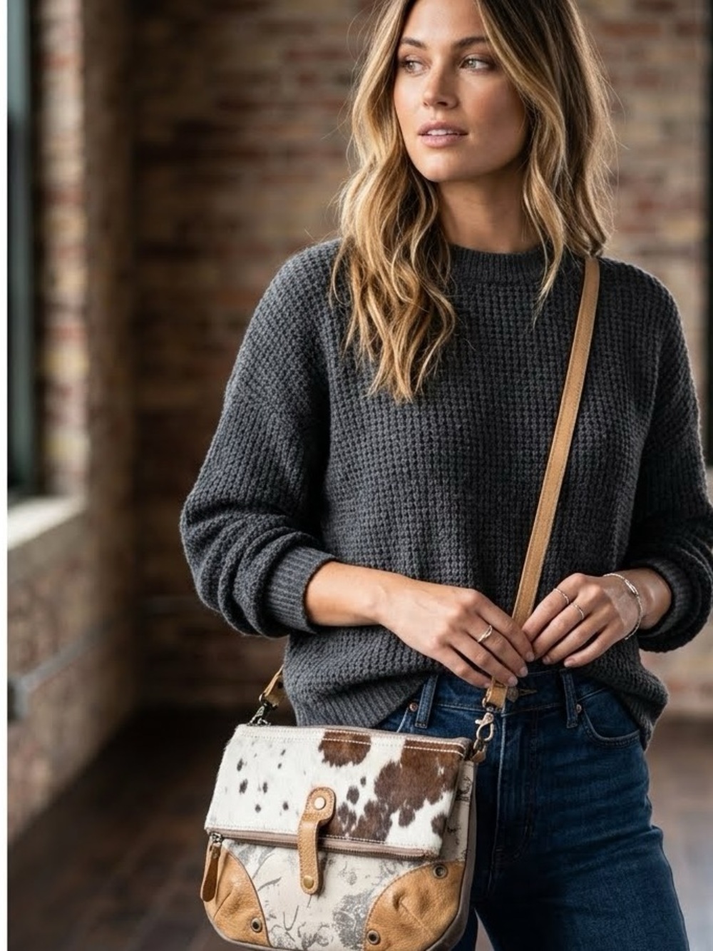 Cottagecore Earthtone Country Cross Shoulder Leather Myra Bag